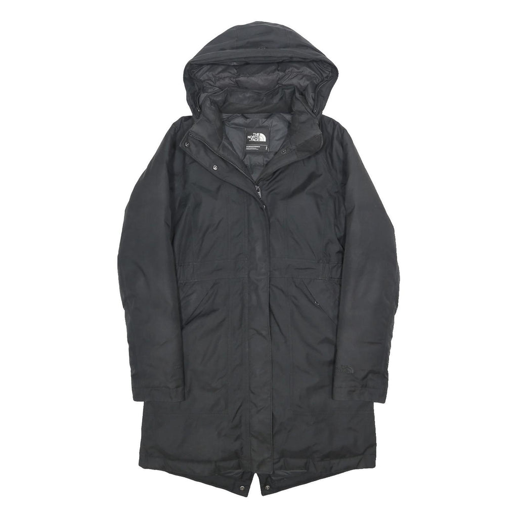 THE NORTH FACE Womens Black Outdoor Jacket S Cotton Blend Zip Hooded Plain