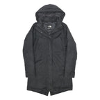 THE NORTH FACE Womens Black Outdoor Jacket S Cotton Blend Zip Hooded Plain