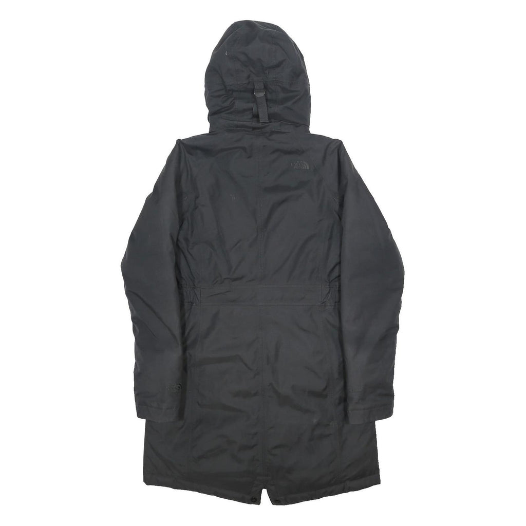 THE NORTH FACE Womens Black Outdoor Jacket S Cotton Blend Zip Hooded Plain