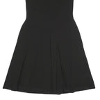 LAUREN RALPH LAUREN Womens Black Fit & Flare Polyester Dress S V-Neck Cap Sleeve