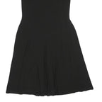 LAUREN RALPH LAUREN Womens Black Fit & Flare Polyester Dress S V-Neck Cap Sleeve