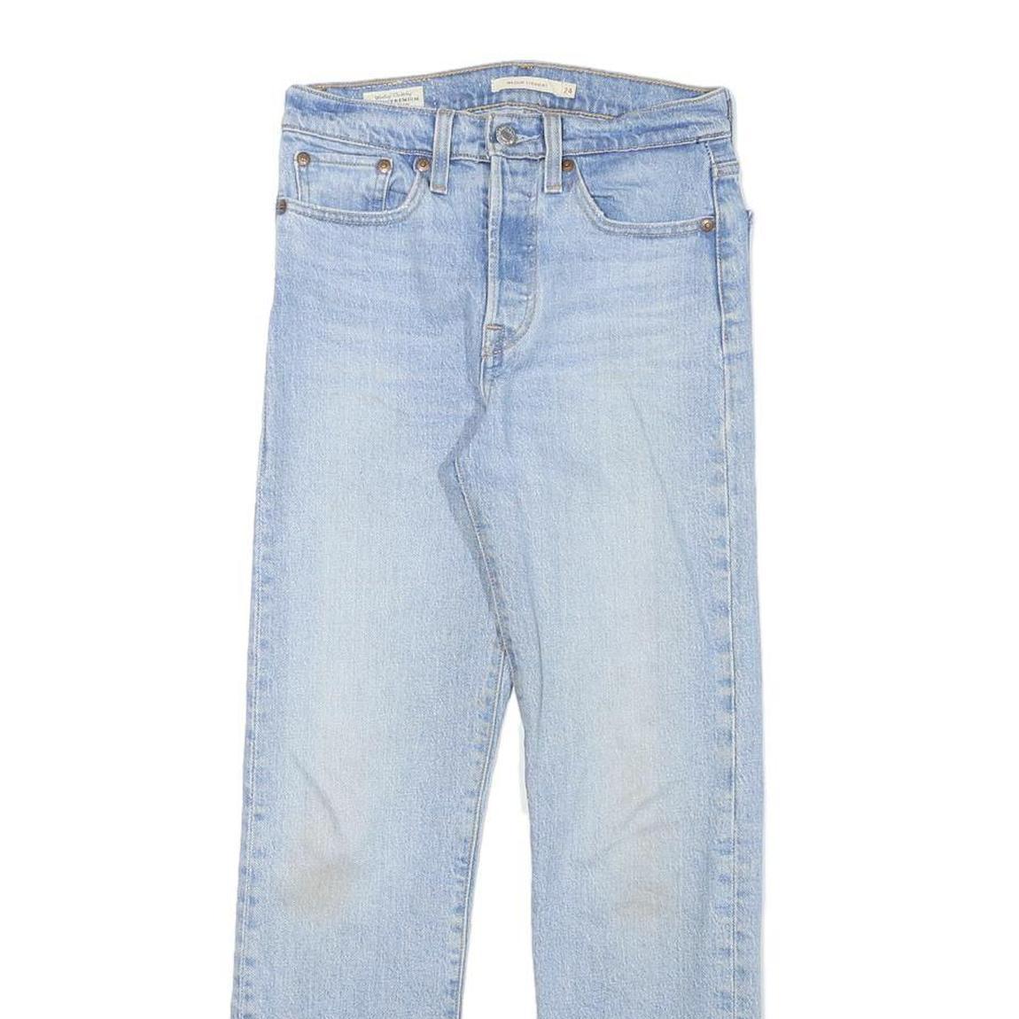 LEVI'S Womens Jeans Blue Regular Straight Denim Light W24 L26 Classic Cotton