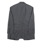 FACONNABLE Mens Grey Wool Blend Coach Jacket M Button Closure Tailored Plain
