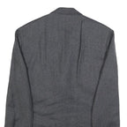 FACONNABLE Mens Grey Wool Blend Coach Jacket M Button Closure Tailored Plain
