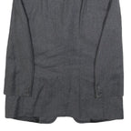 FACONNABLE Mens Grey Wool Blend Coach Jacket M Button Closure Tailored Plain