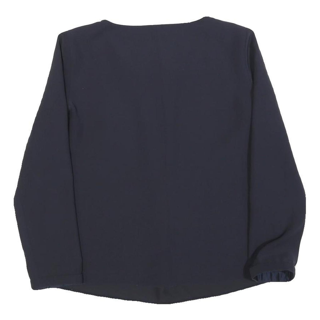 EMPORIO ARMANI Womens Navy Blue Basic Top Long Sleeve Round Neck M