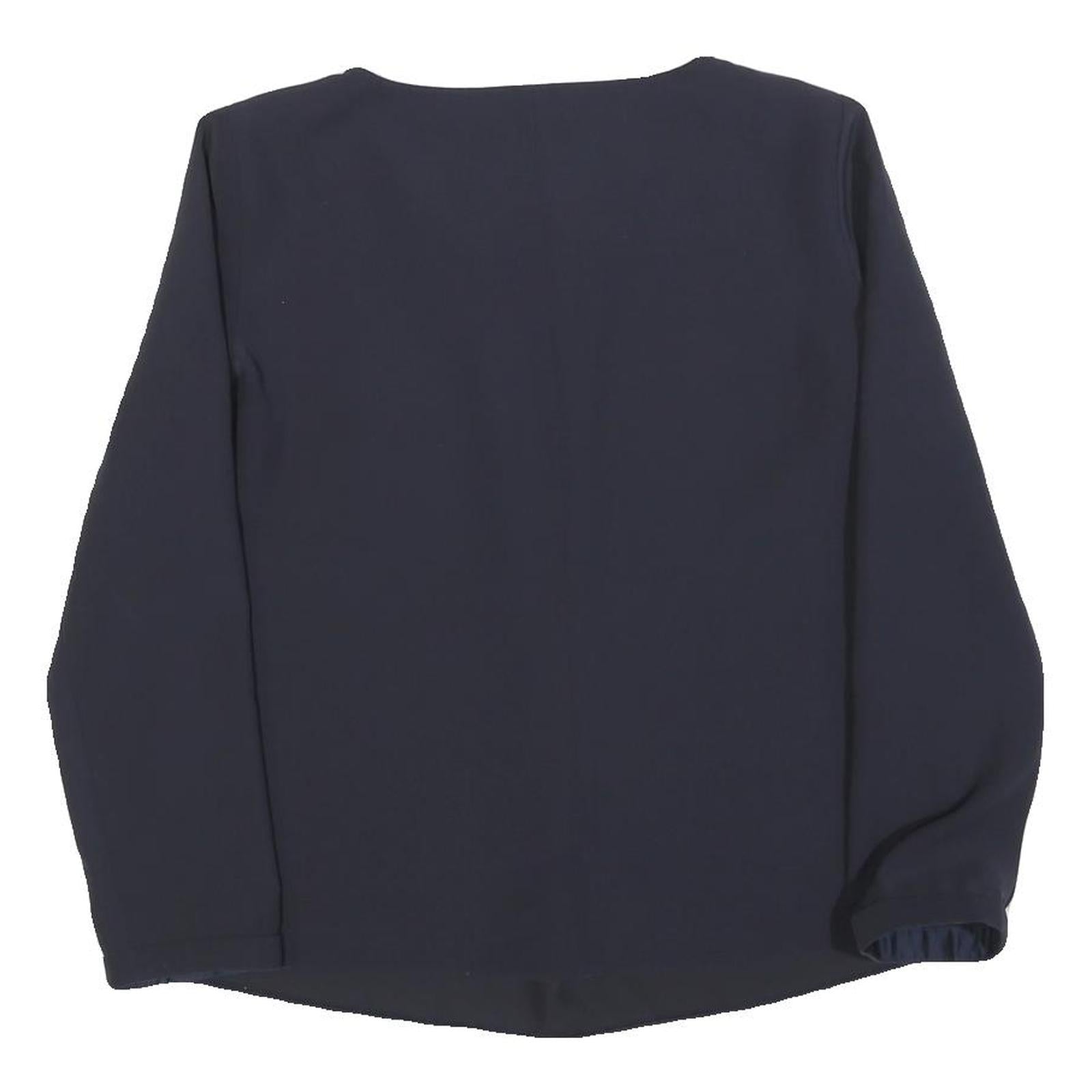 EMPORIO ARMANI Womens Navy Blue Basic Top Long Sleeve Round Neck M