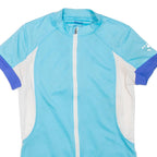 CRIVIT Cycling Womens T-Shirt Blue Full Zip S