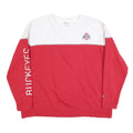 CHAMPION Mens Red & White Ohio State Crew Neck L Sweatshirt Rugby Style