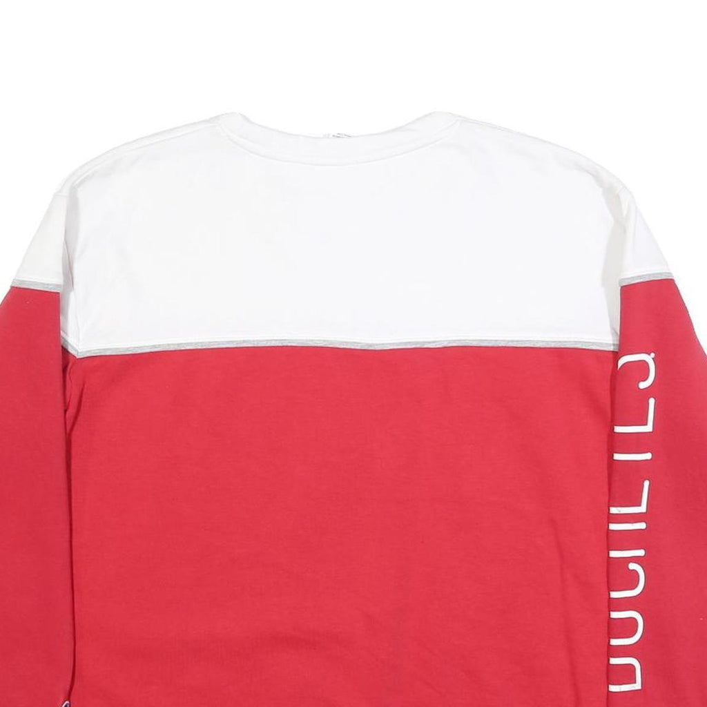 CHAMPION Mens Red & White Ohio State Crew Neck L Sweatshirt Rugby Style
