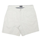 NAUTICA Mens White Casual Cotton Blend Shorts XL W36 Classic Fit Summer
