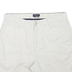 NAUTICA Mens White Casual Cotton Blend Shorts XL W36 Classic Fit Summer