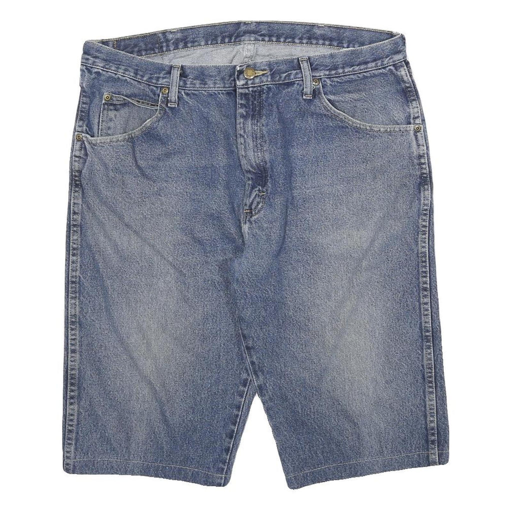 WRANGLER Mens Denim Blue Casual Shorts 2XL W36 Cotton Blend Classic Fit