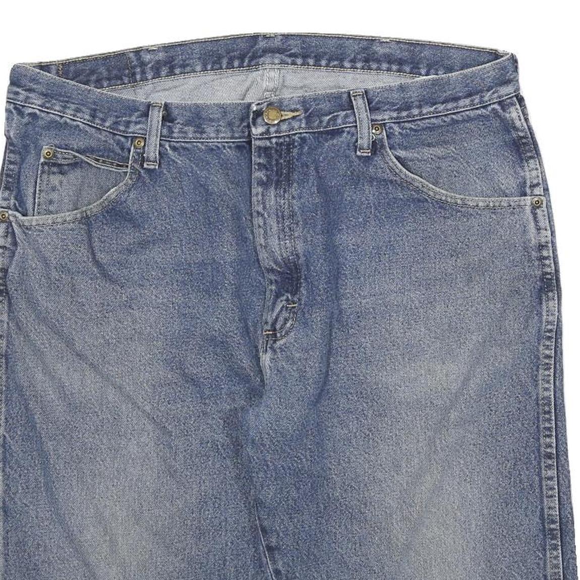 WRANGLER Mens Denim Blue Casual Shorts 2XL W36 Cotton Blend Classic Fit