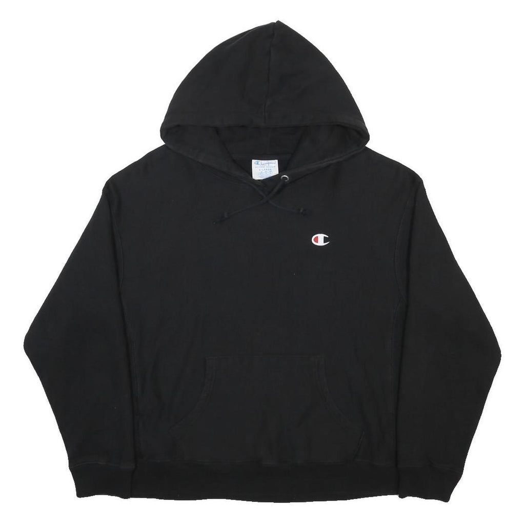 CHAMPION REVERSE WEAVE Womens Black Hoodie XL Cotton Blend Pullover Casual