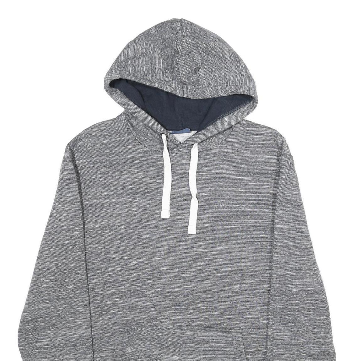 C&A Mens Grey Hoodie M Casual Cotton Blend Pullover Drawstring Hooded Sweatshirt