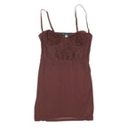 URBAN OUTFITTERS Womens Maroon Lace Trim Camisole Top Sleeveless M Lightweight