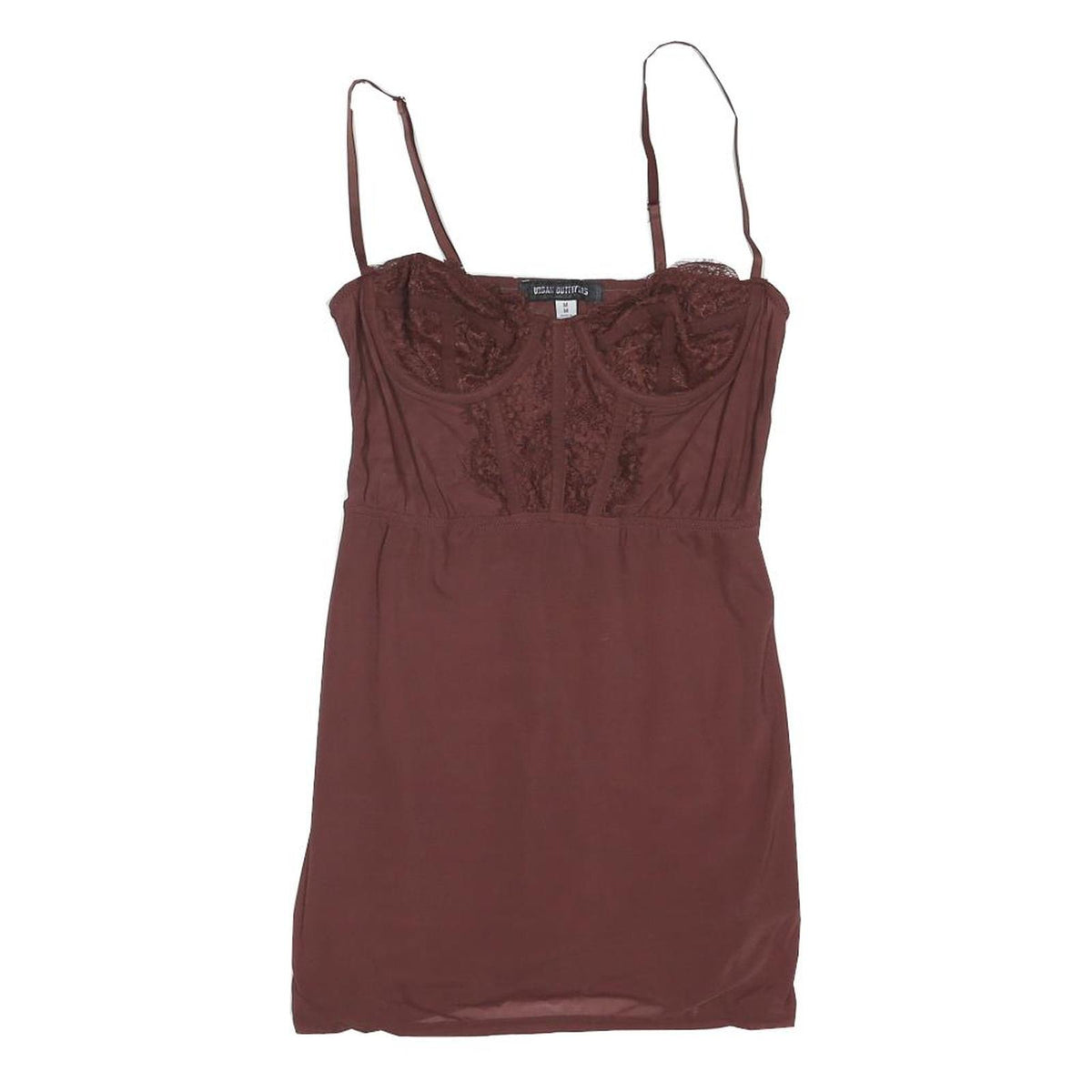 URBAN OUTFITTERS Womens Maroon Lace Trim Camisole Top Sleeveless M Lightweight