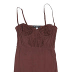 URBAN OUTFITTERS Womens Maroon Lace Trim Camisole Top Sleeveless M Lightweight