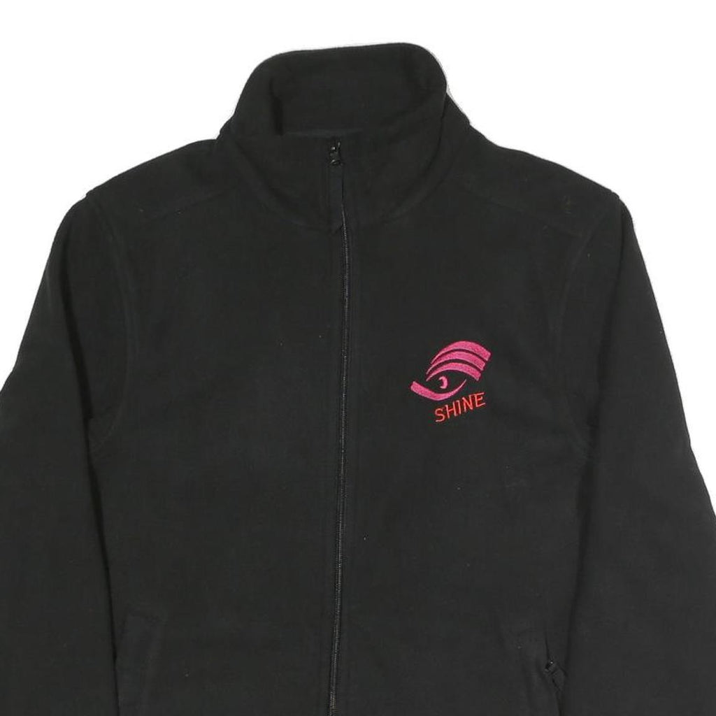 REGATTA Womens Black Polyester Blend Zip Up Jacket M Fleece Casual Outdoor Warm