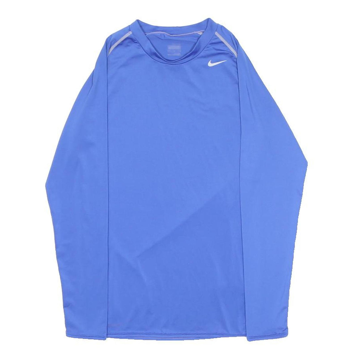 NIKE Mens Blue Athletic Long Sleeve Crew Neck Sports T-Shirt L Extra Tall Fit