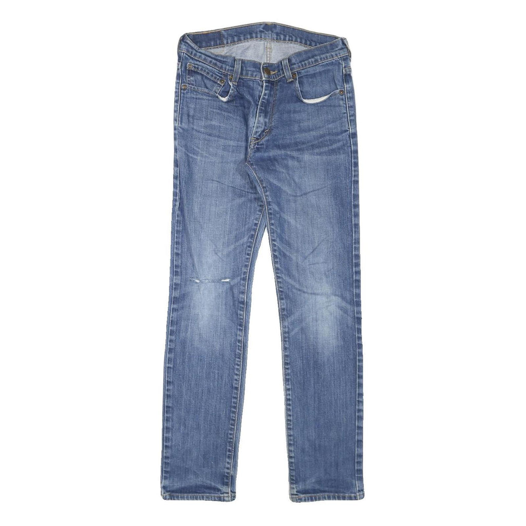 LEVI'S Womens Blue Denim Regular Straight Jeans W29 L29 Classic Comfortable Zip