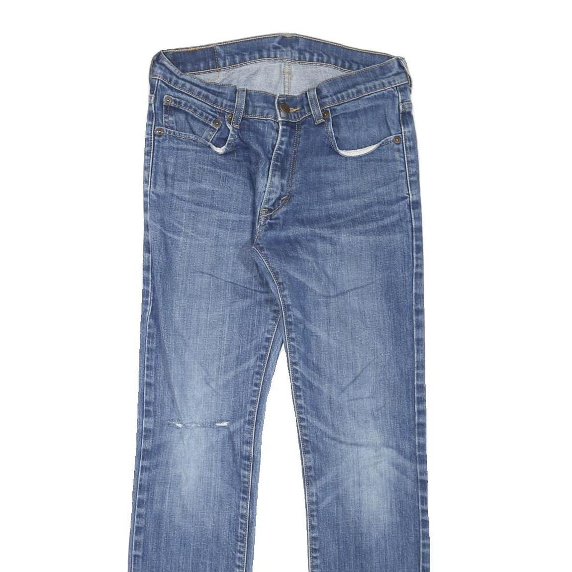 LEVI'S Womens Blue Denim Regular Straight Jeans W29 L29 Classic Comfortable Zip