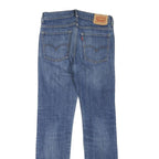 LEVI'S Womens Blue Denim Regular Straight Jeans W29 L29 Classic Comfortable Zip