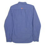 SUPERDRY Mens Plain Shirt Blue Long Sleeve S