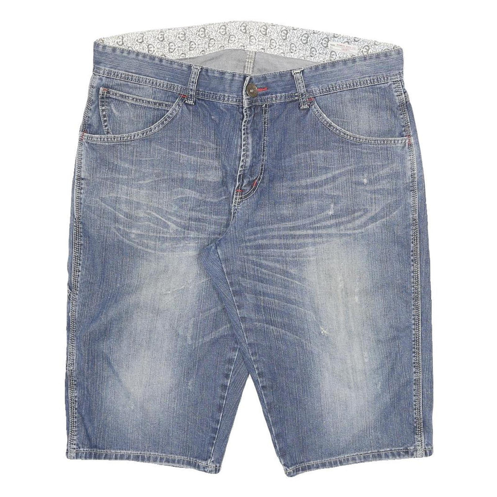 BLUE TRIP Mens Denim Blue Casual Shorts 3XL W38 Cotton Blend Stylish Pocket