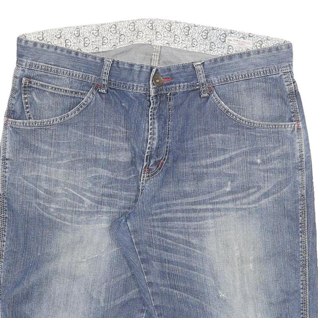 BLUE TRIP Mens Denim Blue Casual Shorts 3XL W38 Cotton Blend Stylish Pocket