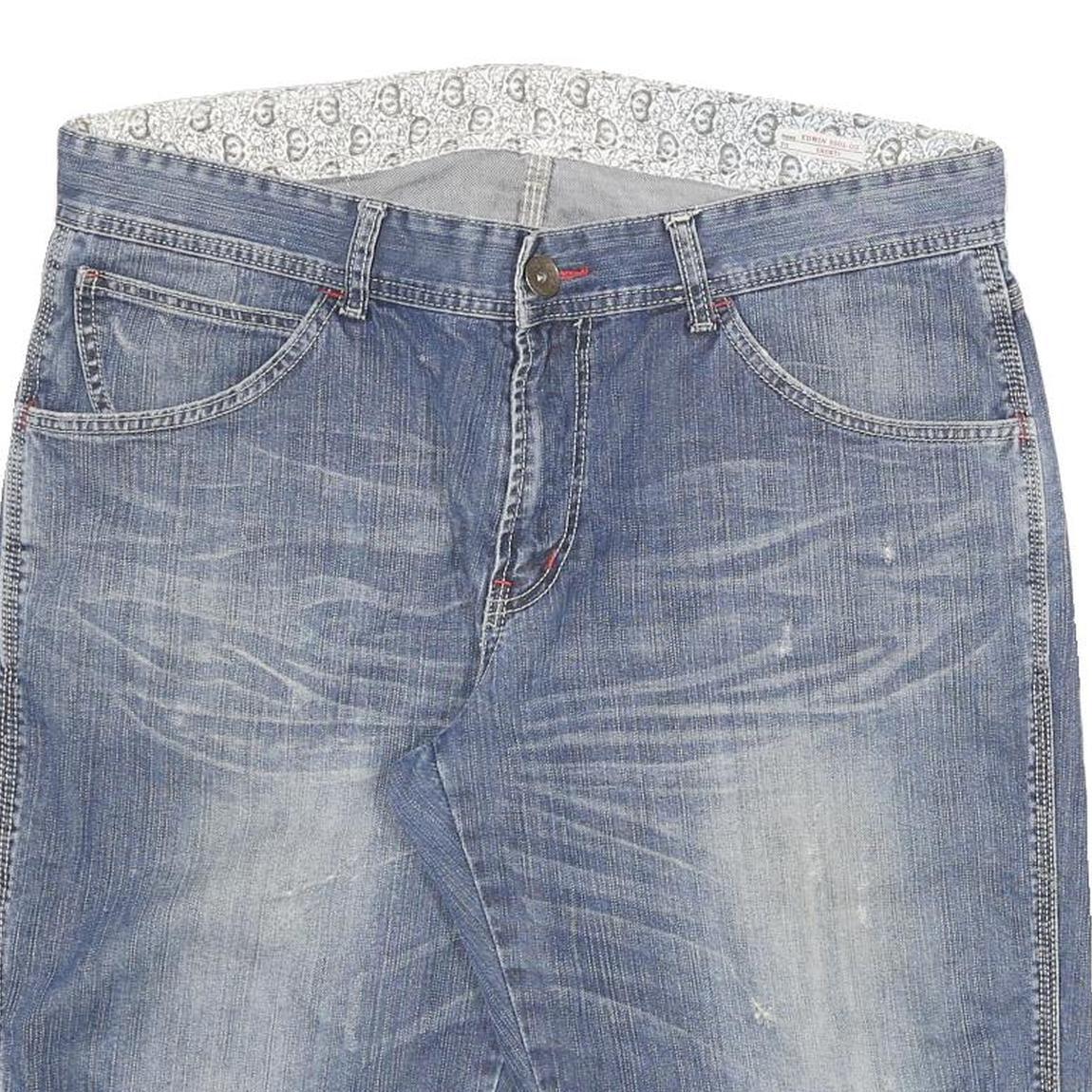 BLUE TRIP Mens Denim Blue Casual Shorts 3XL W38 Cotton Blend Stylish Pocket