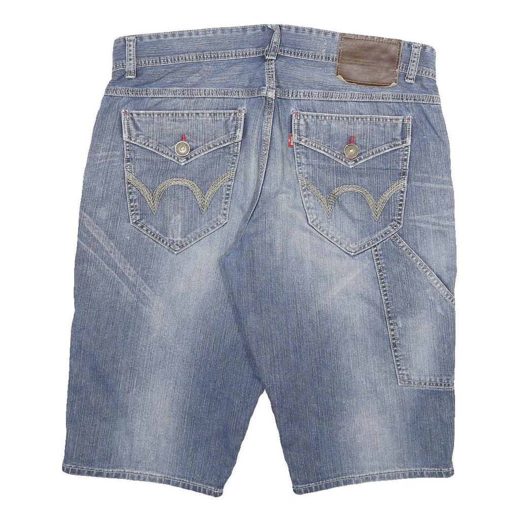 BLUE TRIP Mens Denim Blue Casual Shorts 3XL W38 Cotton Blend Stylish Pocket