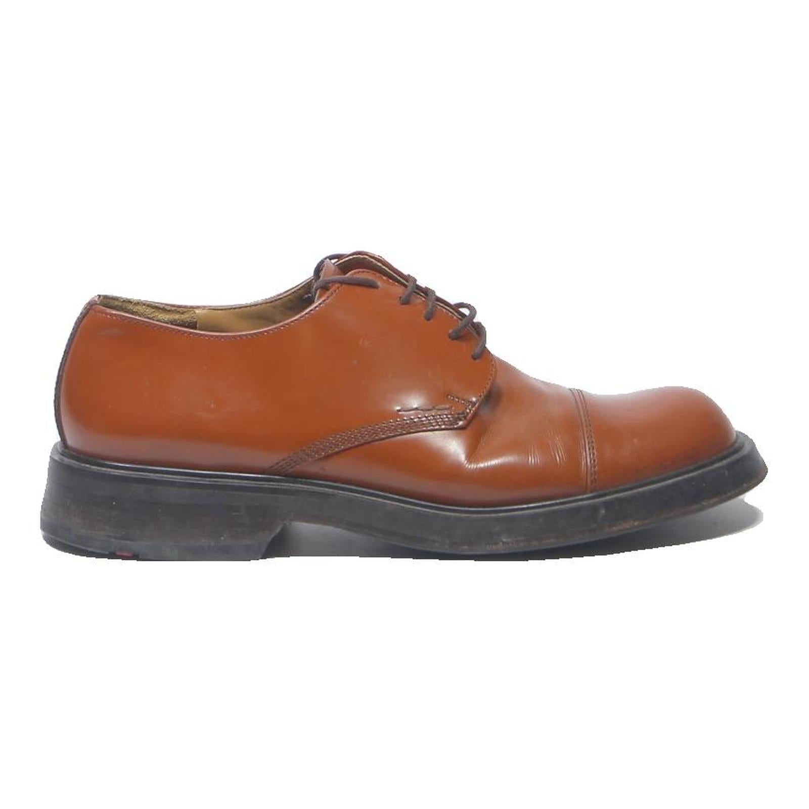 LLOYD Mens Leather Derby Shoes Tan UK 8.5 Classic Formal Footwear
