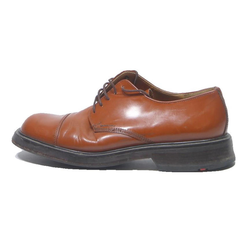 LLOYD Mens Leather Derby Shoes Tan UK 8.5 Classic Formal Footwear
