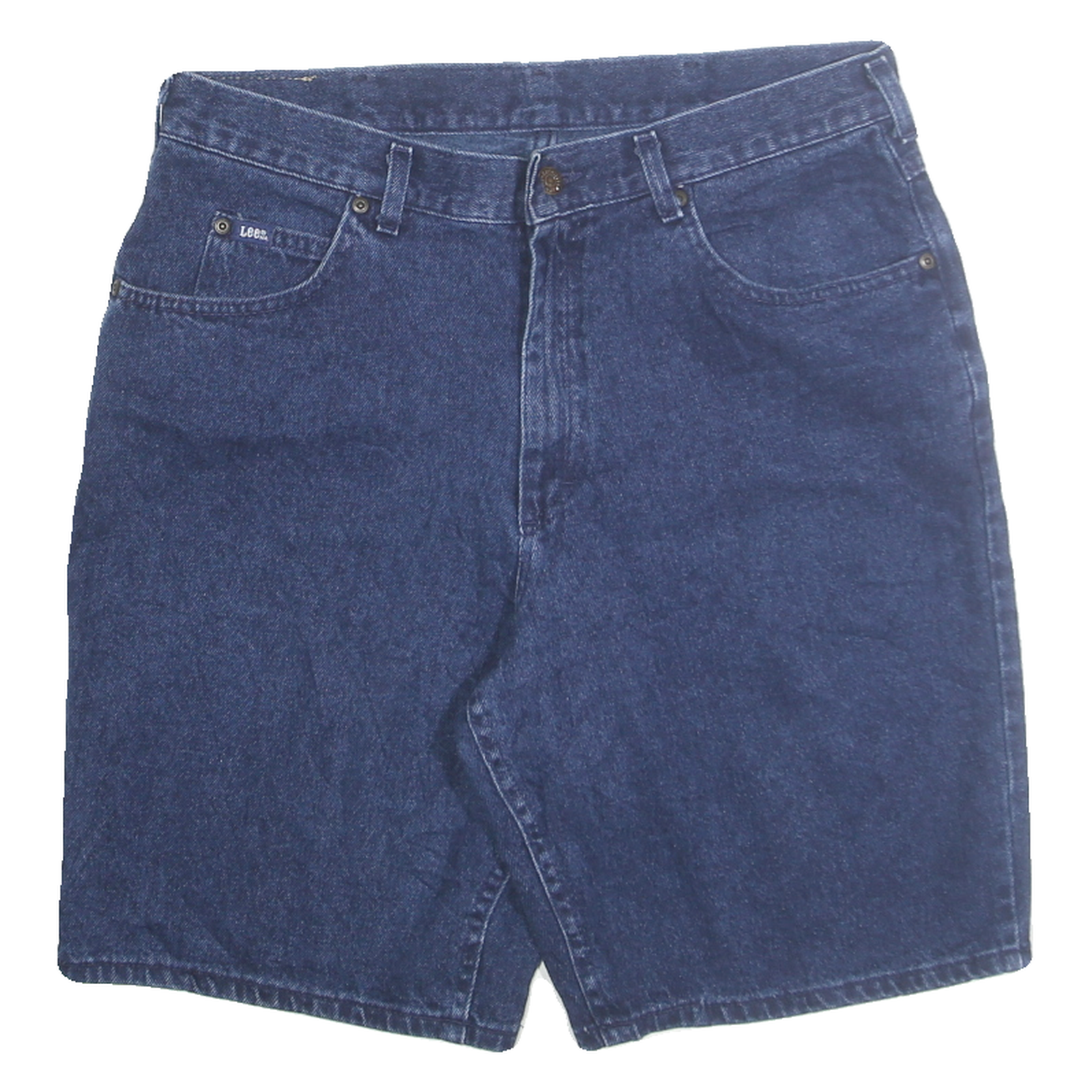 LEE Mens Denim Shorts Blue L W34 Classic Fit Cotton Blend Casual