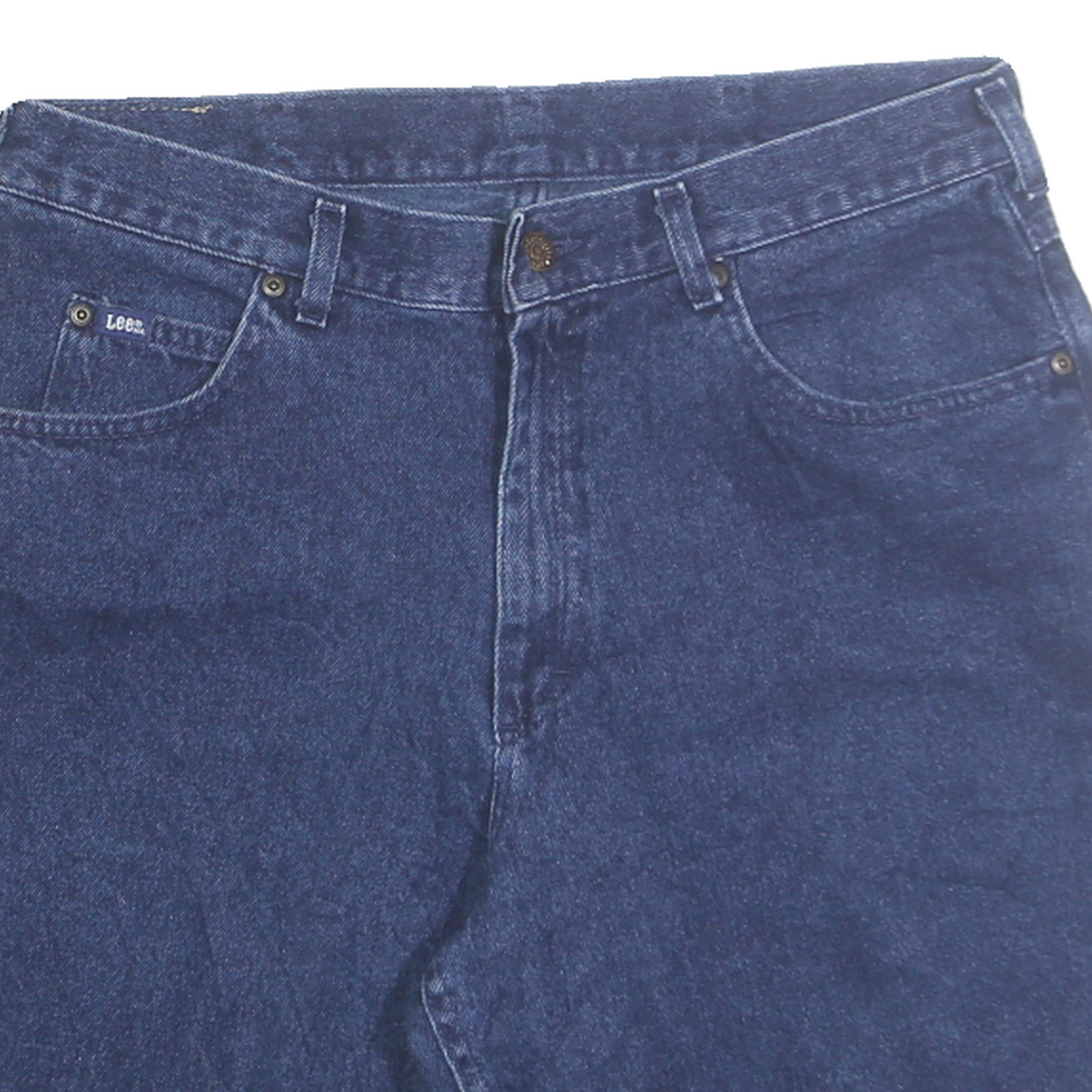 LEE Mens Denim Shorts Blue L W34 Classic Fit Cotton Blend Casual