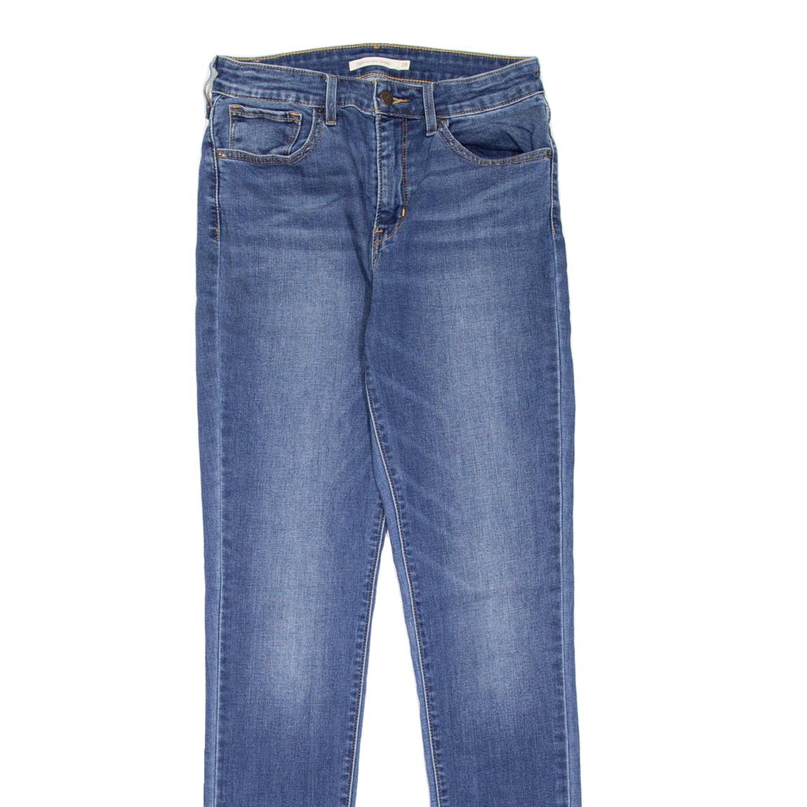 LEVI'S 721 High Rise Womens Jeans Blue Slim Skinny Stone Wash W28 L32