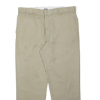 DICKIES Mens Regular Fit Beige Polyester Blend Straight Leg Trousers W38 L29