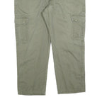 TOM RAMSEY Mens Cotton Blend Green Regular Cargo Trousers W42 L30 Casual Zip Fly