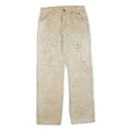 DICKIES Mens Regular Fit Beige Cotton Blend Trousers W32 L32 Workwear Zip