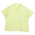 Womens Yellow Silk Shirt XL Lightweight Short Sleeve Classic Style