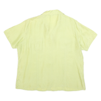 Womens Yellow Silk Shirt XL Lightweight Short Sleeve Classic Style