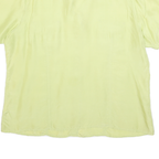 Womens Yellow Silk Shirt XL Lightweight Short Sleeve Classic Style