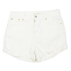 LEVI'S Womens Shorts White Casual M W32 Cotton Blend Classic Fit