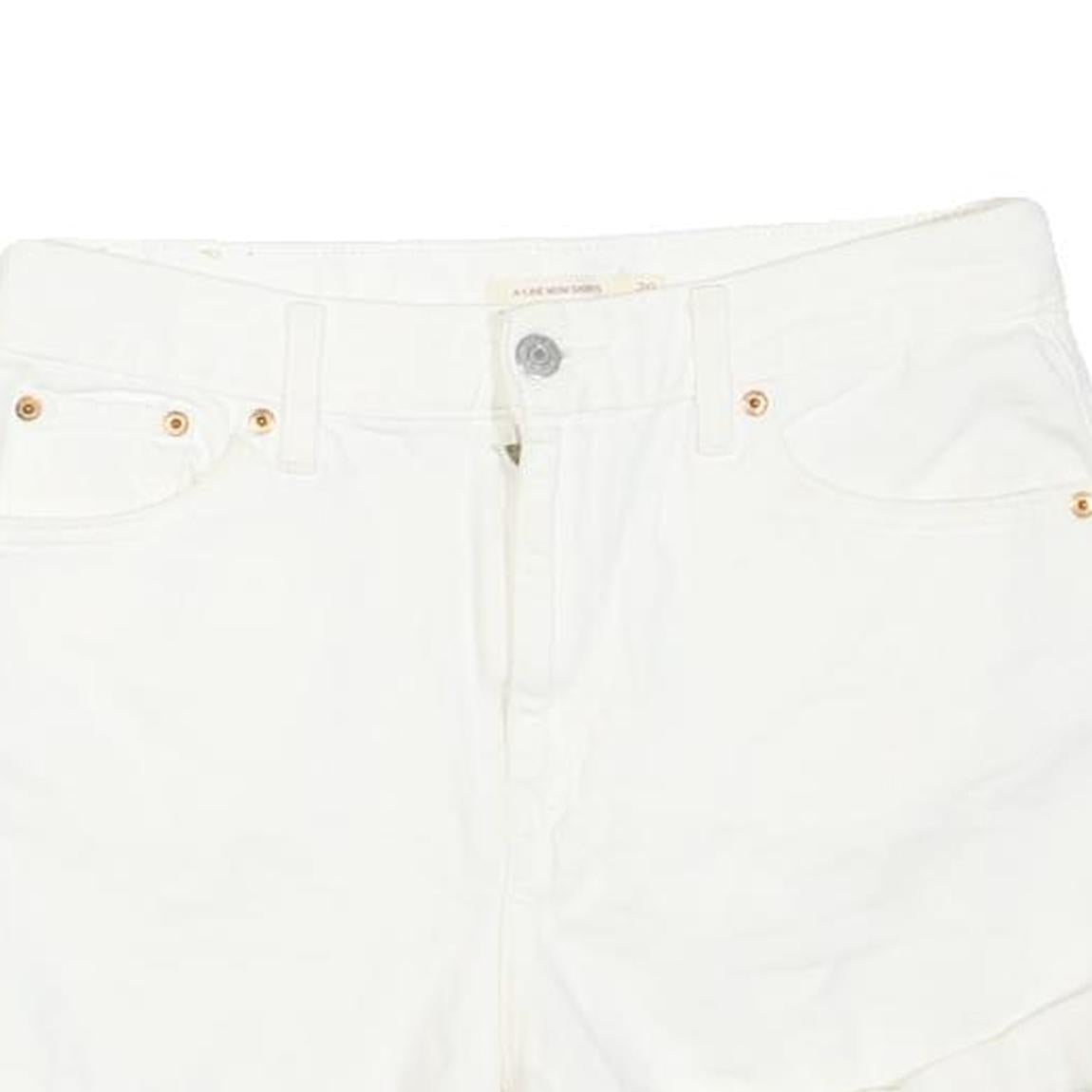 LEVI'S Womens Shorts White Casual M W32 Cotton Blend Classic Fit