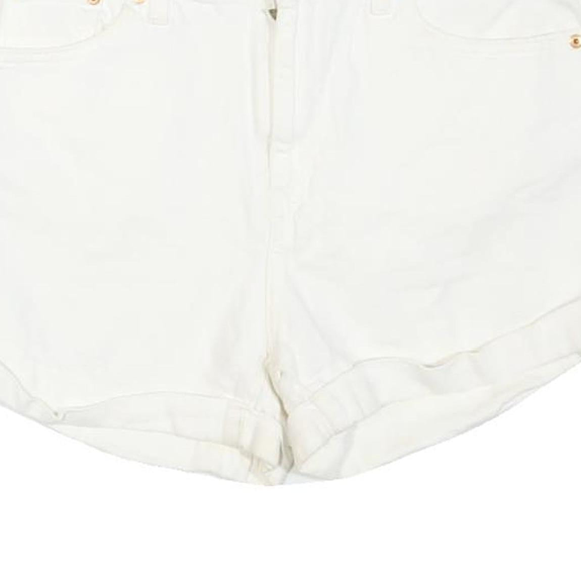 LEVI'S Womens Shorts White Casual M W32 Cotton Blend Classic Fit