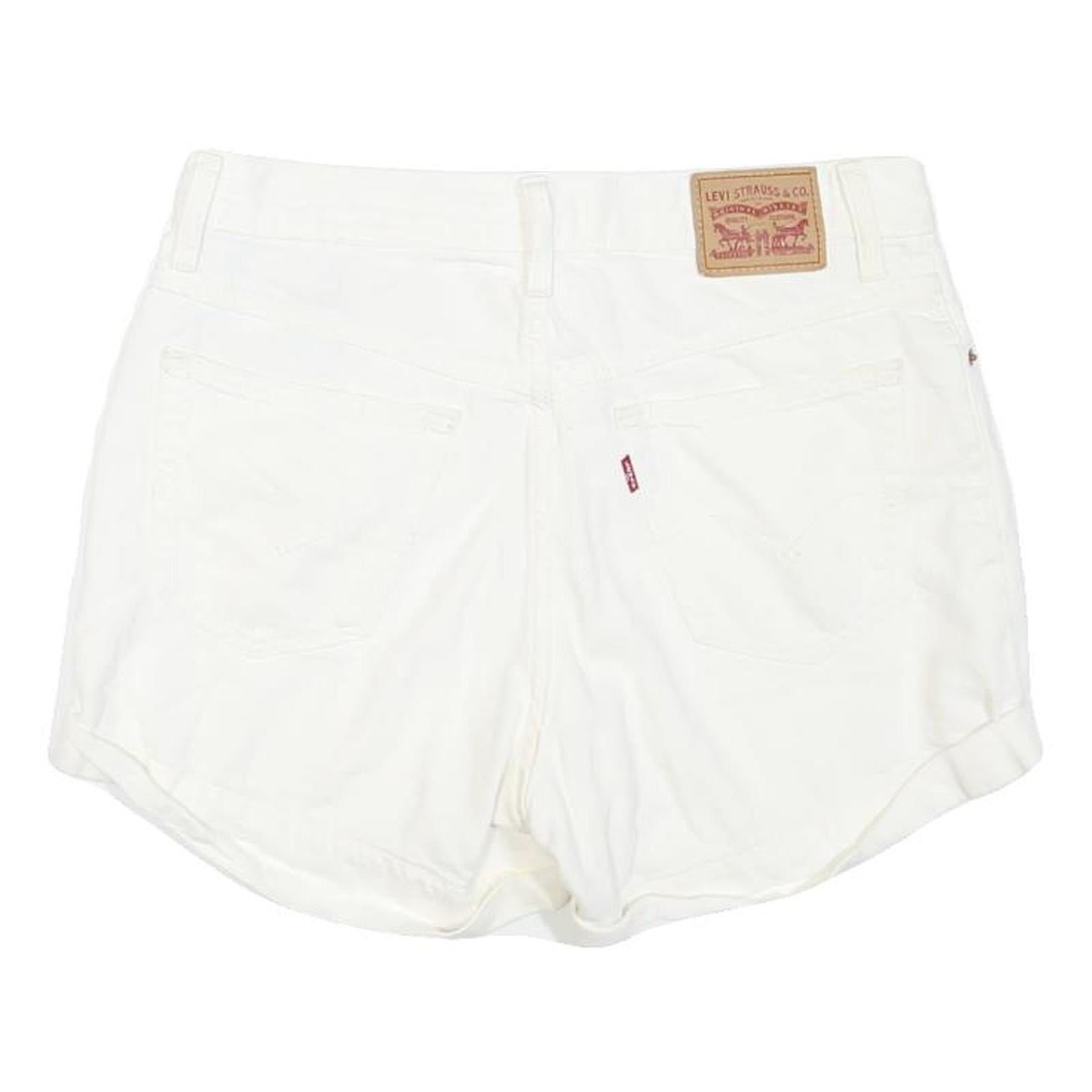 LEVI'S Womens Shorts White Casual M W32 Cotton Blend Classic Fit