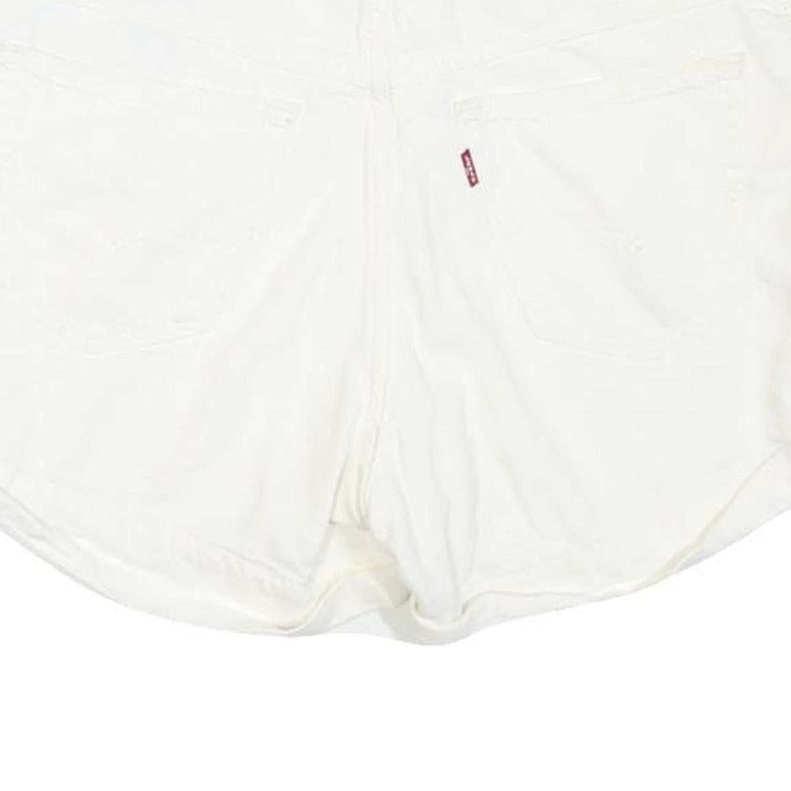 LEVI'S Womens Shorts White Casual M W32 Cotton Blend Classic Fit