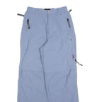 K-TEC Womens Polyester Blend Blue Relaxed Cargo Trousers W25 L28 Outdoor Zip